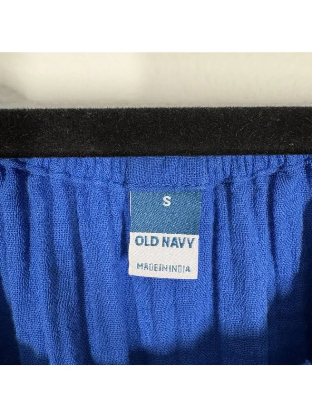 Old Navy Women S Blue Sapphire Sky Pockets Puff-Sleeve Tiered Mini Swing Dress - Picture 8 of 10